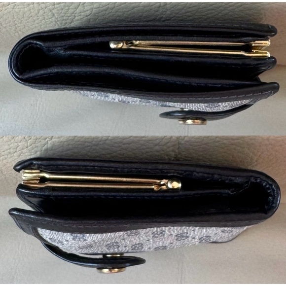 Authentic Vintage Gucci Micro GG Monogram Canvas Leather Kisslock Bifold Wallet - Picture 6 of 10